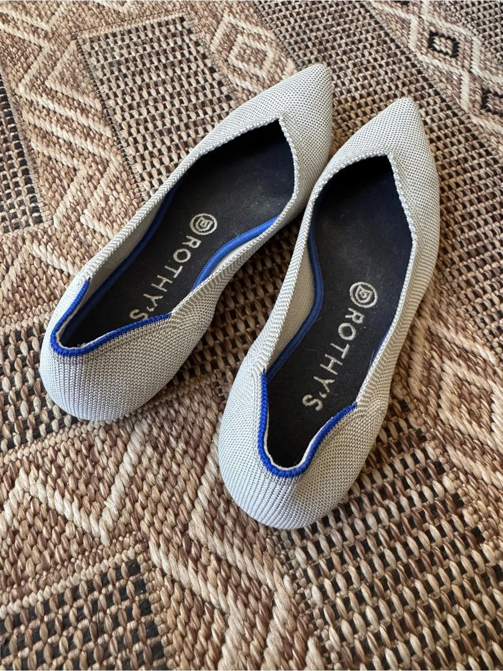 ROTHY'S The Point Grey Flats Light Gray Size 7